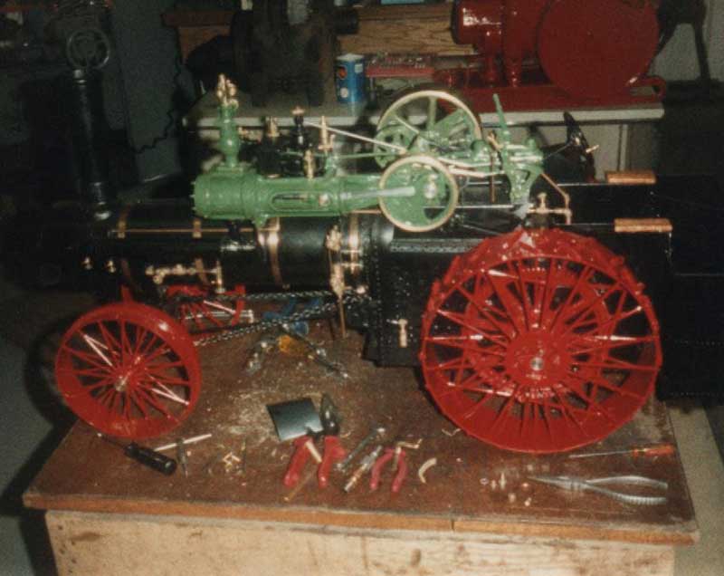 The nearly finished traction engine. 