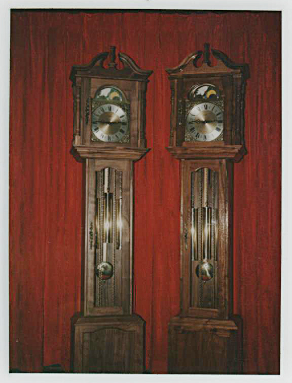 Two Grandfather Clocks built by Rich.