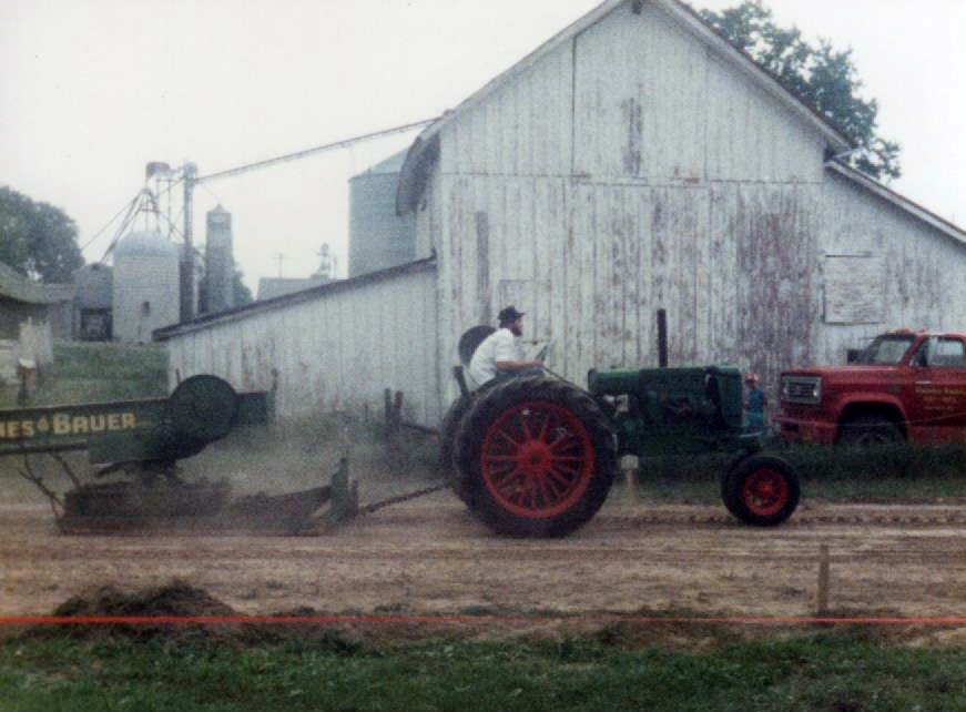 Rich competing in a tractor pull.