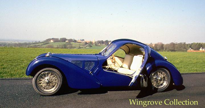 A 1/15 scale 1938 Bugatti Type 57SC.