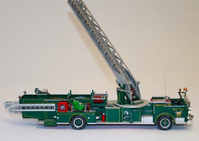 A 1/32 scale 1964 American LaFrance aerial truck.