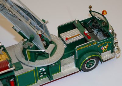 A 1/32 scale 1964 American LaFrance aerial truck.