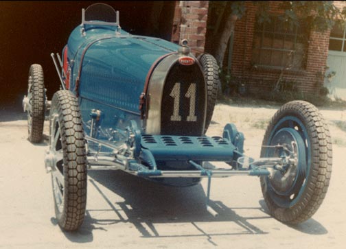 Ray helped with the restoration of this full-size 1925 Grand Prix Bugatti.
