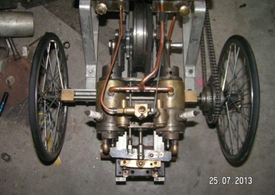 Quadricycle motor in the chassis.