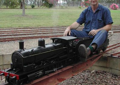 Ross on his Standard Goods engine.