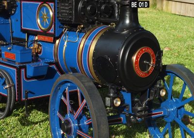 A front view of the finished traction engine.