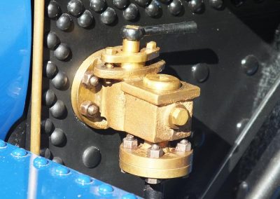 Close-up view of a valve.