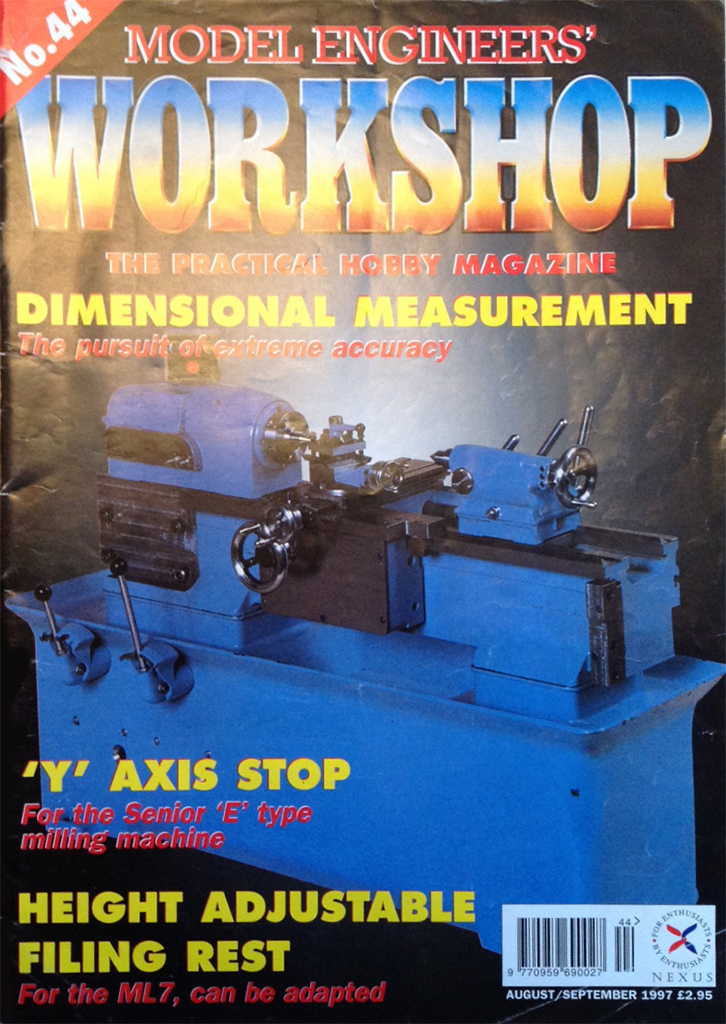 Alfred’s scale lathe was featured on the cover of Model Engineers’ Workshop magazine.