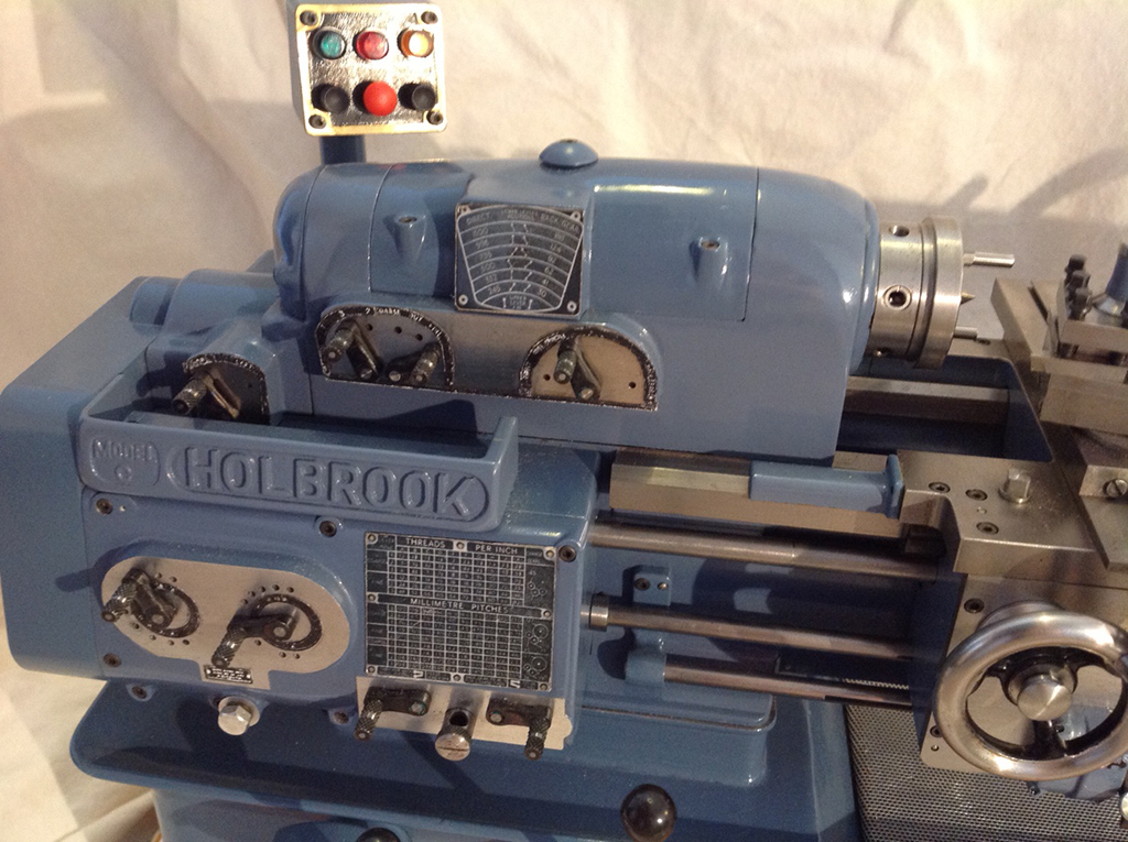 Alfred Mellows' functional 1/6 scale Holbrook lathe.