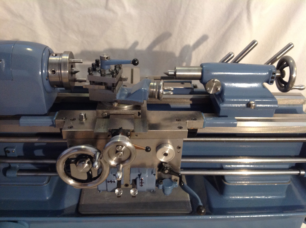 The tiny lathe was built over the course of many years. 
