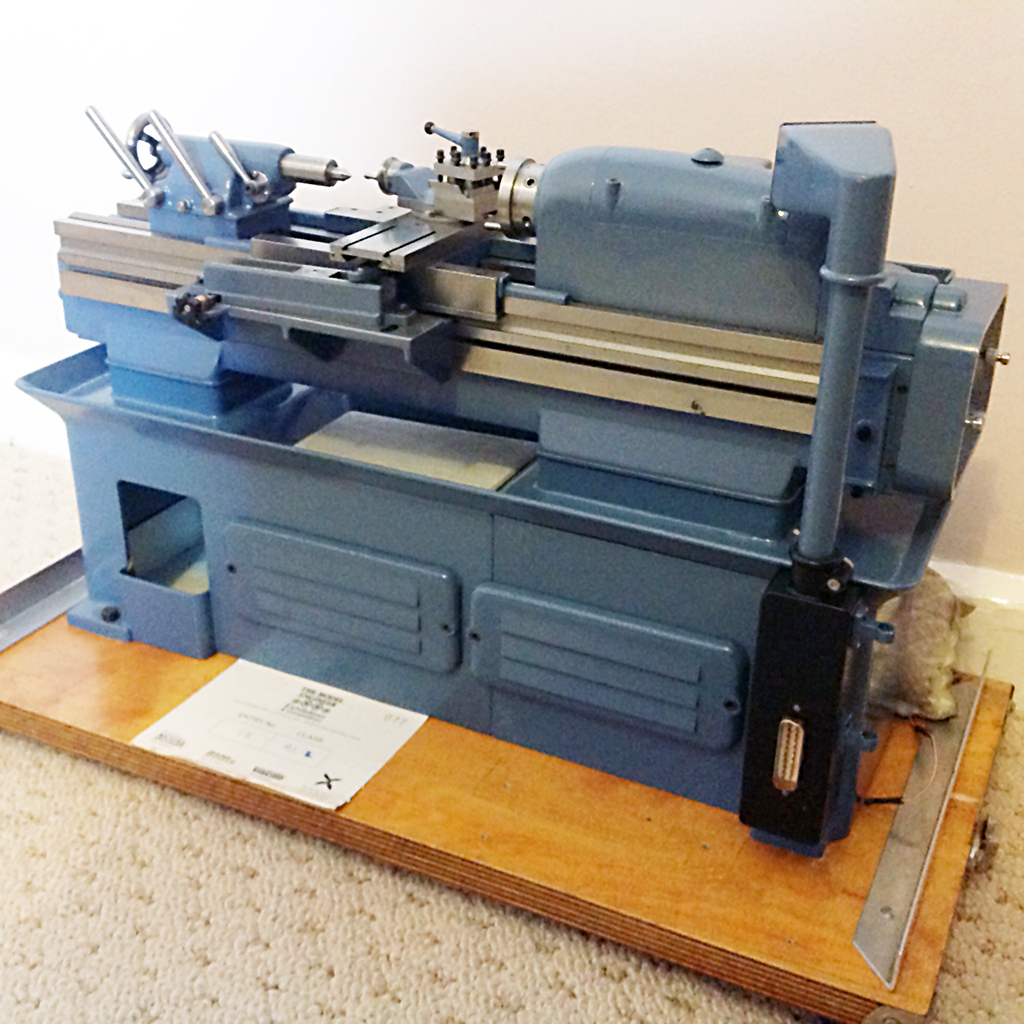 A rear view of the 1/6 scale Holbrook lathe.