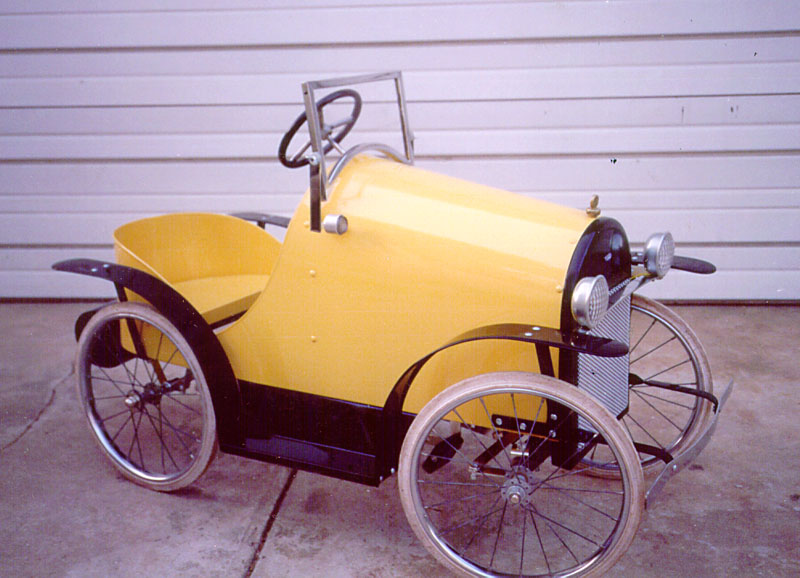 Bill's first metal pedal car.