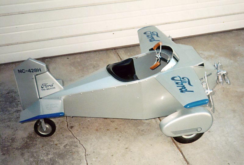 An alternate view of Bill's Ford Triplane pedal car.