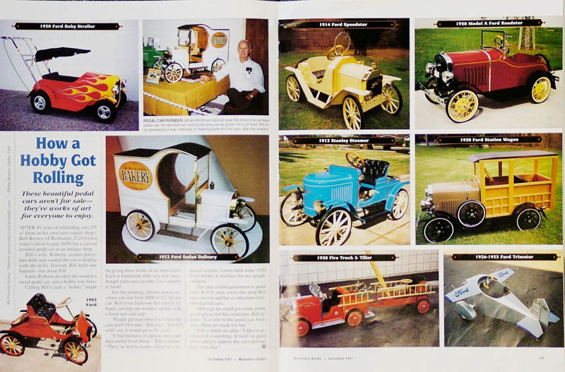 An article on Bill and his pedal cars.