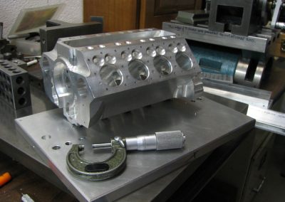 Engine block for the Flathead under construction.