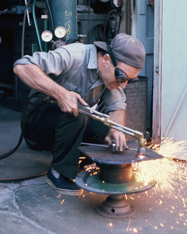 Jerry doing some metalworking.