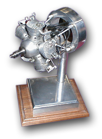 A morton 5-cylinder radial aircraft engine.