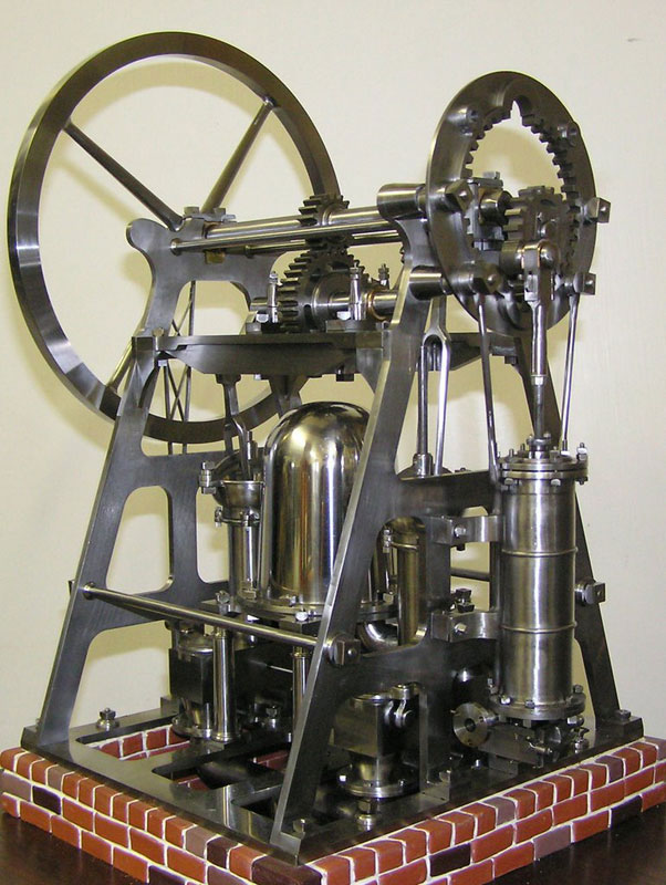 Richard's finished hypocycloidal pumping engine model.
