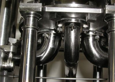Close-up of the pump pipes.