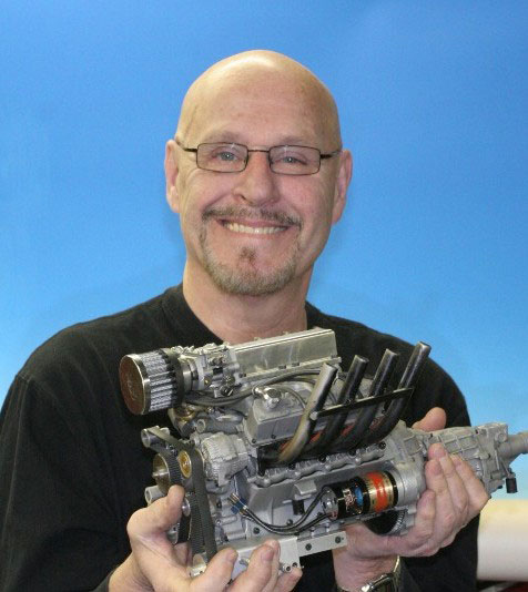 Gary smiling with one of his engines.