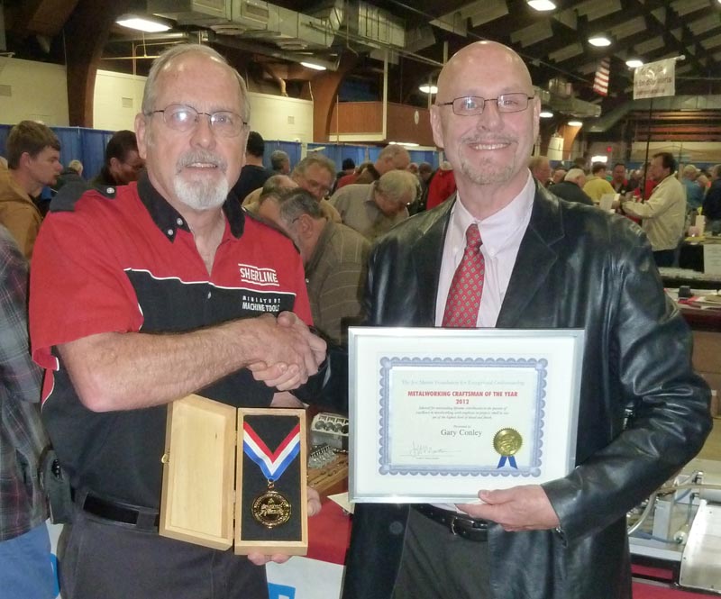 Gary receiving his award for Craftsman of the Year.