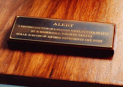 The name plate for Alert.