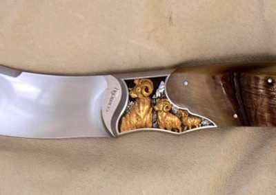 Another knife with bighorn ram