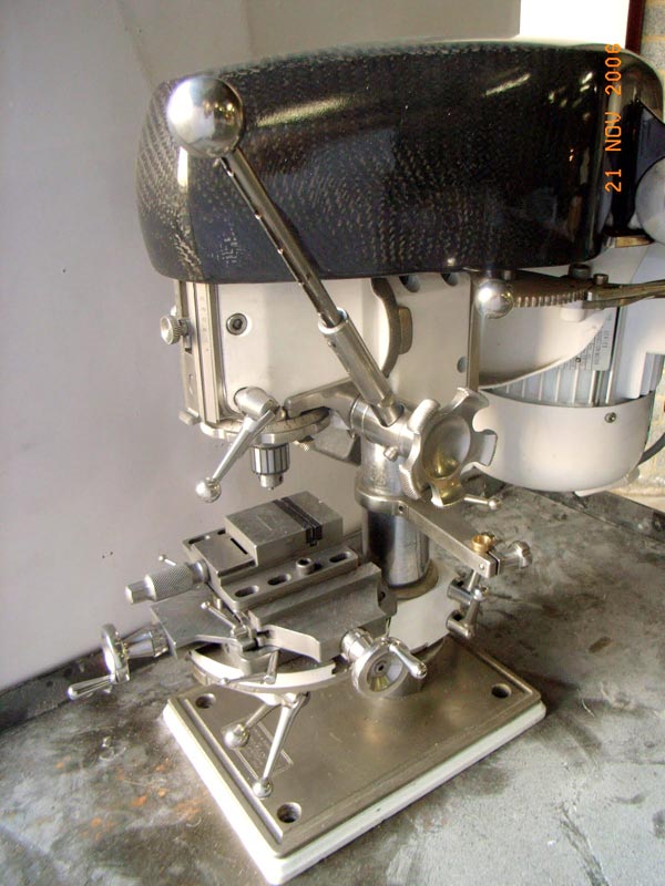 Damien's custom built drill press. 