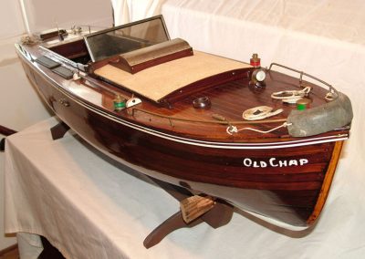 The Old Chap steam powered boat model.