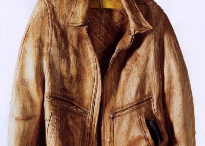 Another fine leather jacket carved out of wood by Livio.