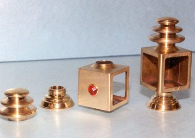 Brass components for the engine.