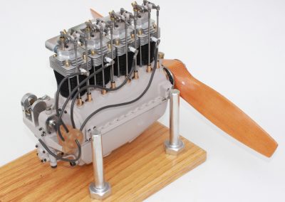 Rear view of the Gipsy inline aircraft engine.