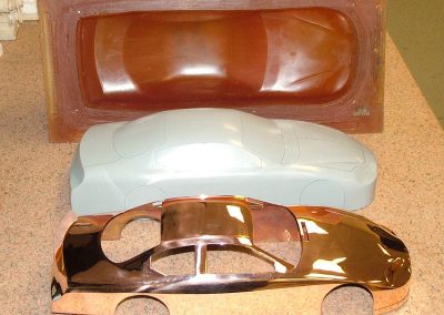 A car mold and electroformed body donated by Mike.