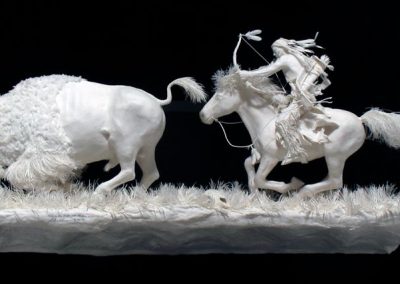 A sculpture called, “Taking the Bull With the Bow.”