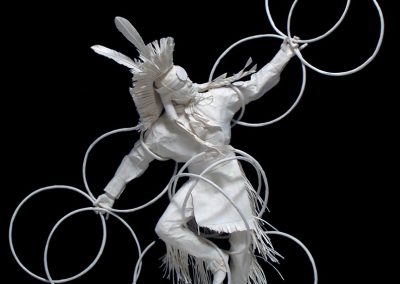A sculpture called, “Eagle Hoop Dancer.”