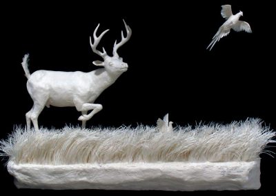 Another wildlife sculpture entitled, “The Game.”