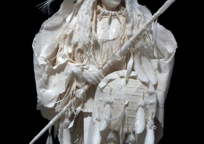 A sculpture entitled, “Blackfoot Medicine Shield.”