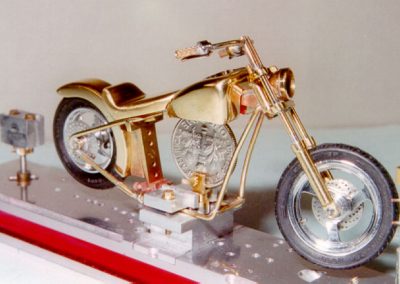 Another view of the scale model chopper.