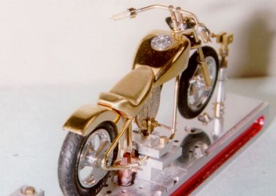A rear view of the model chopper.