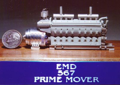 Augie's miniature EMD 567 engine.
