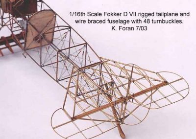Tail and fuselage framing on the Fokker.