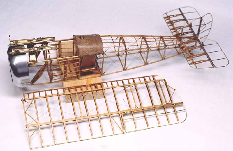 A side view of the Sopwith Camel frame and cowl.