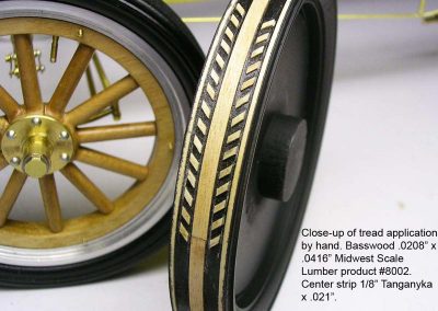 The wheels for the scale Model T.
