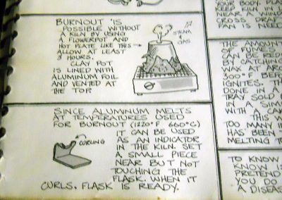 Kiln instructions from "The Complete Metalsmith."