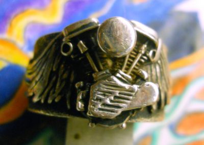 A special flying Panhead engine ring.