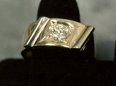 A diamond ring made by Bryan. 