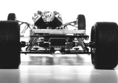 A rear view of Augie's uncovered Roadster.