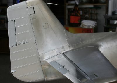 The rudder nearing completion.