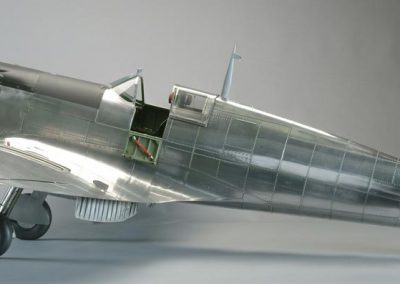 A side view of David's model Spitfire.