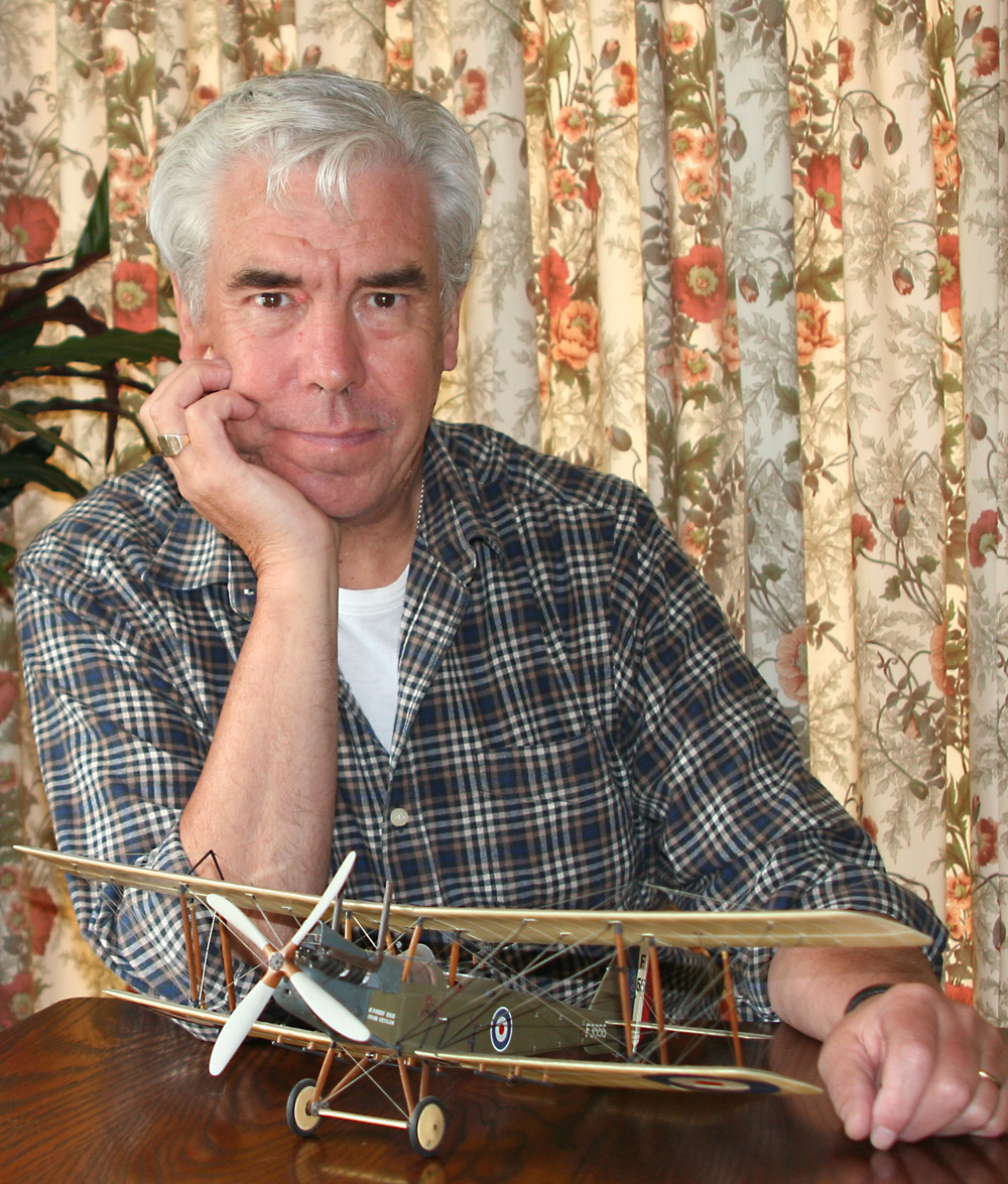 David Glen with one of his scratch-built models.